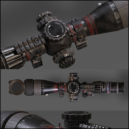 狙击枪狙击镜素材之家精选3D模型