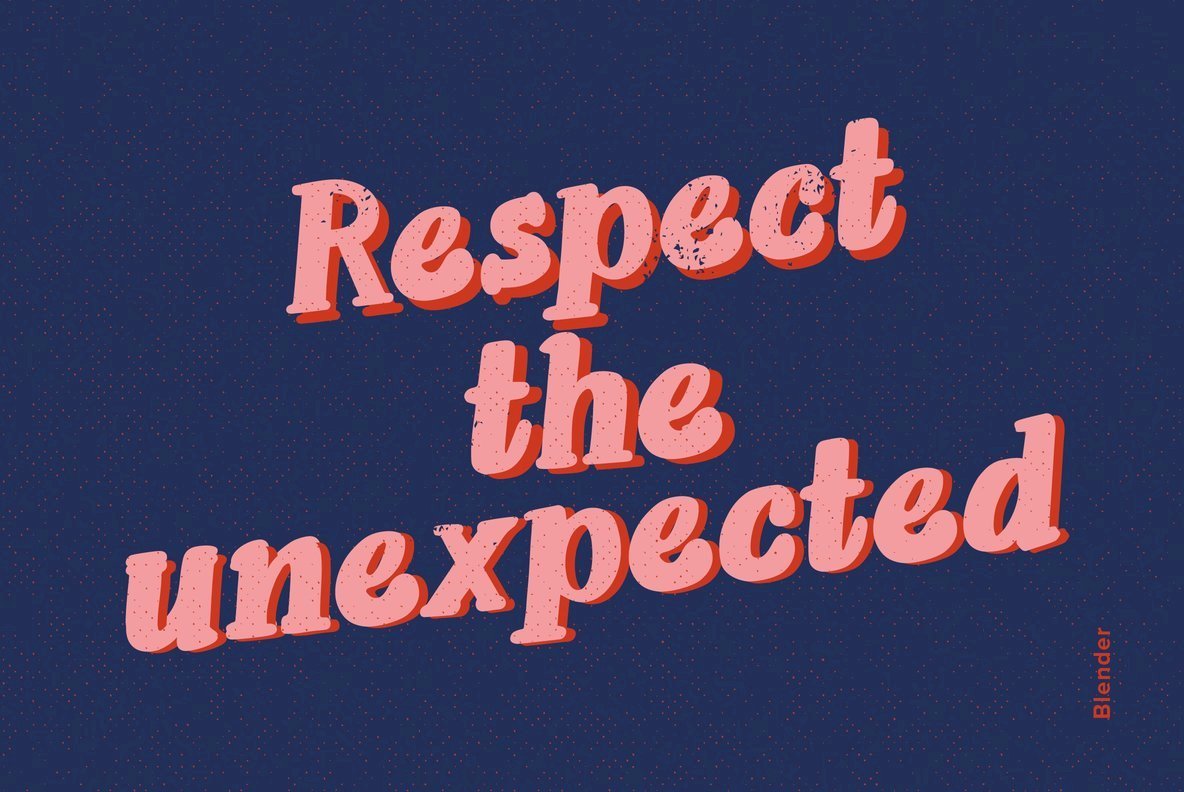 YWFT Blender Font Family素材之家精选英文字体