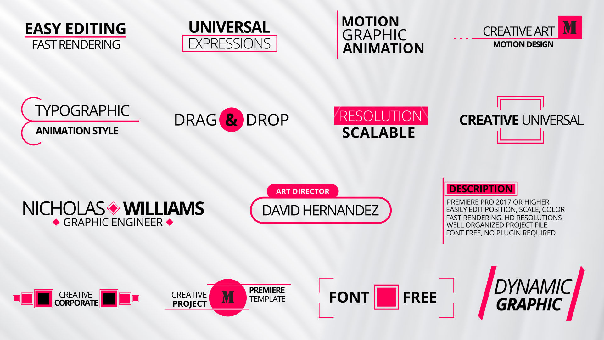 PR干净现代动画模板