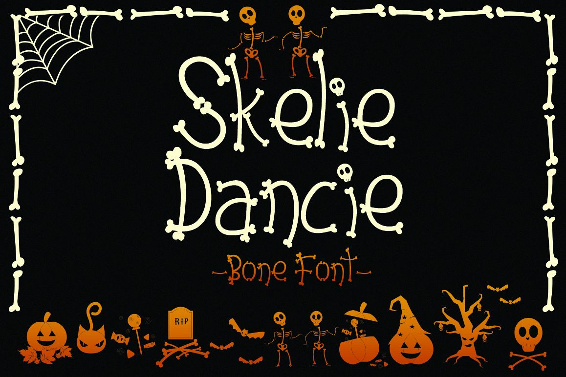 Skelie Dancie – Bone Font Regular Font素材之家精选英文字体