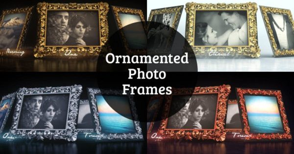 复古装饰相框视频画廊素材库精选AE模板 Ornamented Photo Frames Gallery