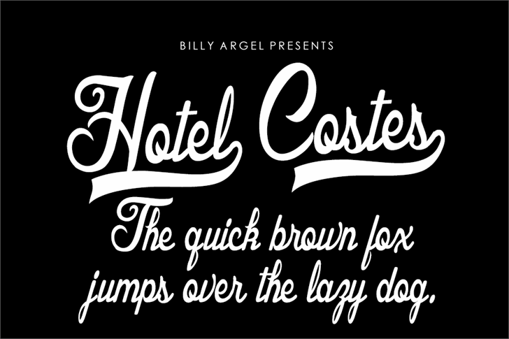 Hotel Costes Personal Use font插图