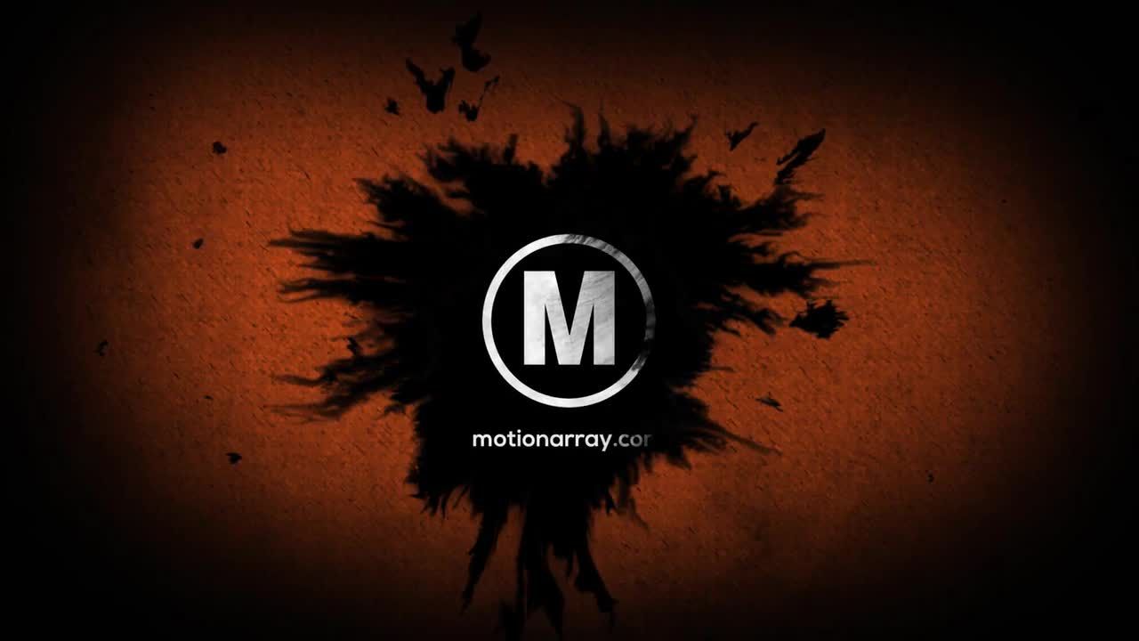 艺术设计和华丽的动画墨滴效果logo展示素材库精选pr模板