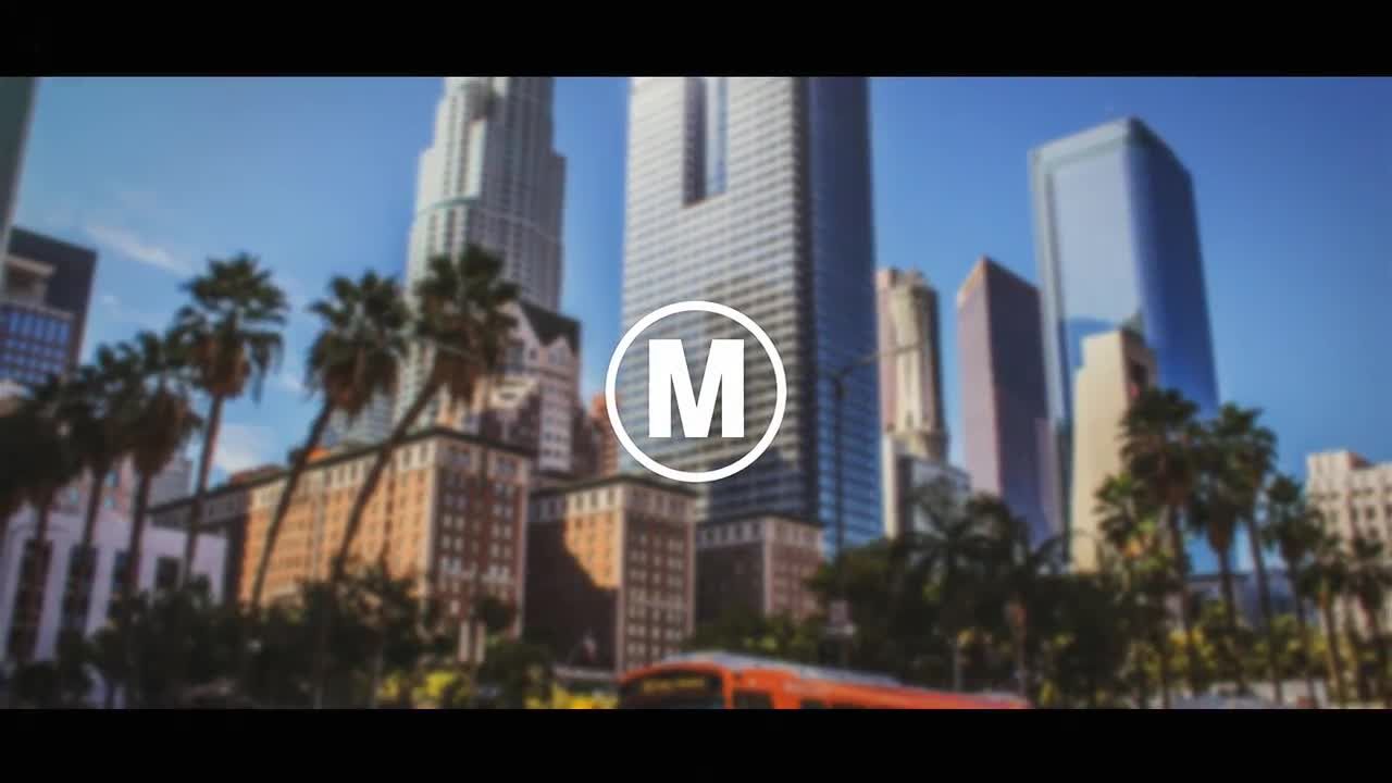 创造性的水墨效果城市动画徽标素材库精选AE模板