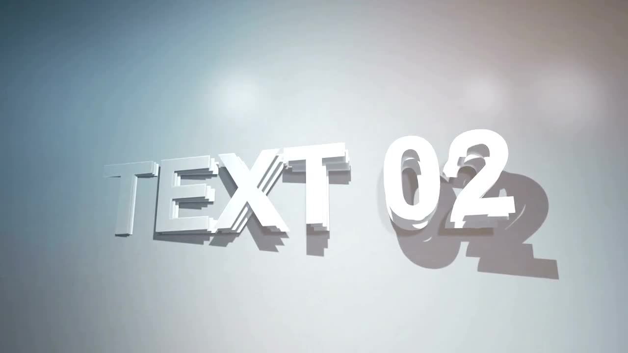 纸翻转立体徽标素材库精选AE模板