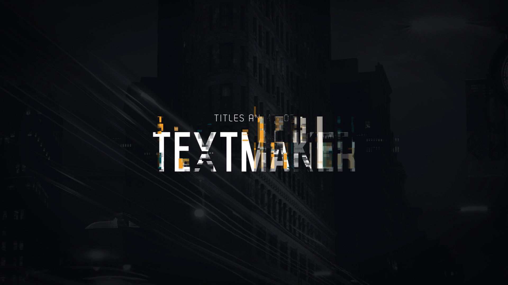 8种不同数字故障标题动画字体素材库精选PR模板