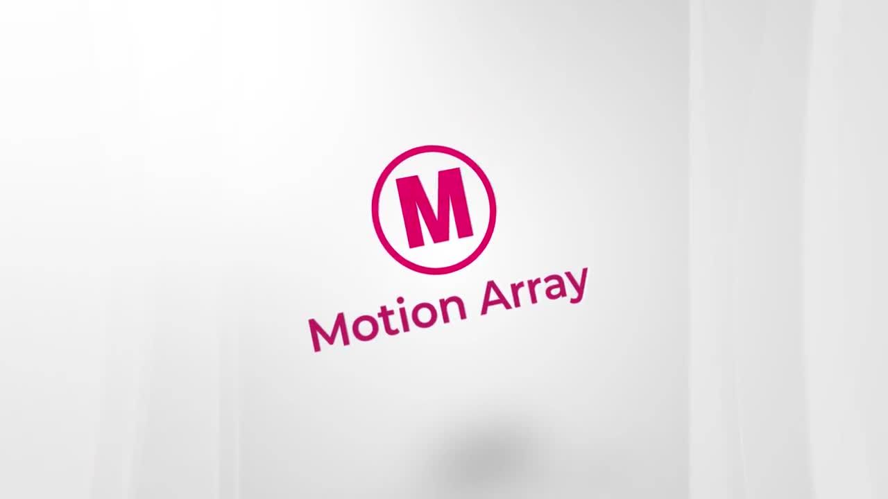 简洁华丽优雅动画玻璃碎片徽标展示素材库精选AE模板