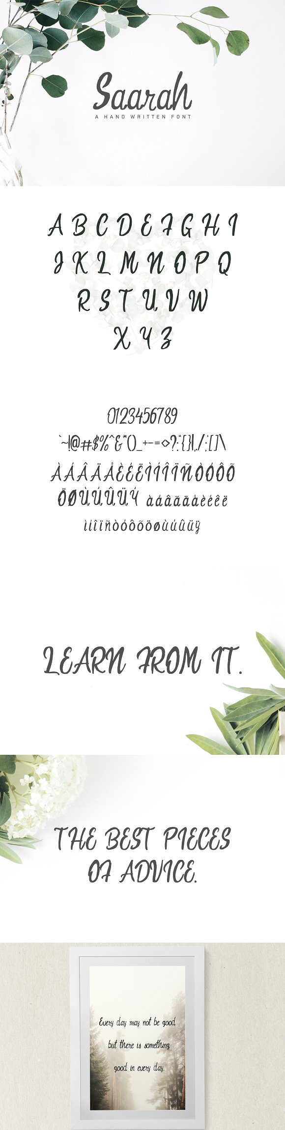 Saarah Fresh Handmade Font插图