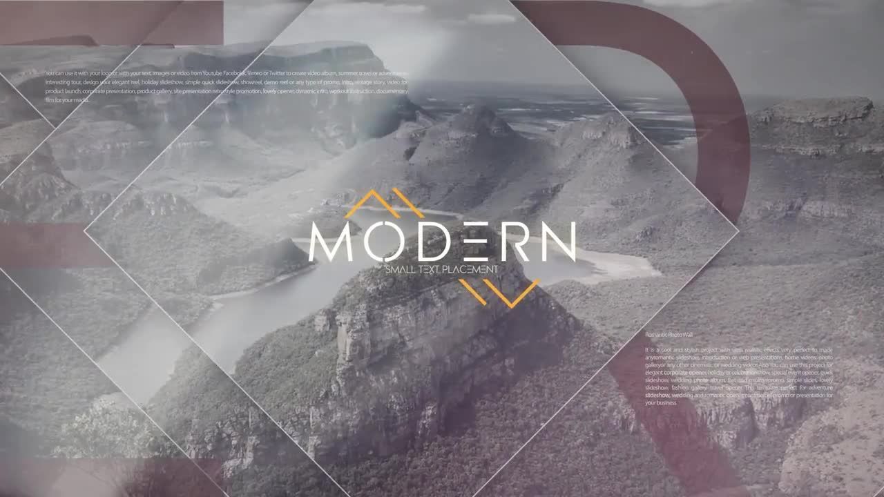 现代照片揭幕战幻灯片素材库精选AE模板