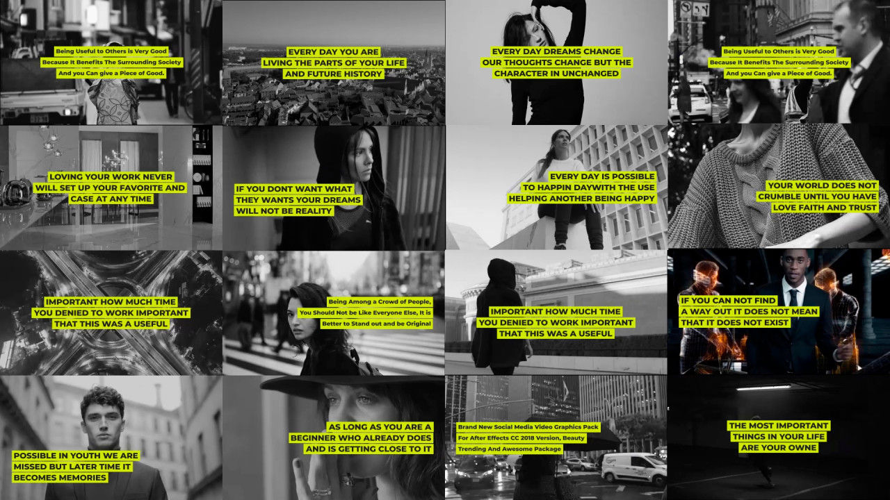 18个动画社交媒体视频图形素材库精选AE模板