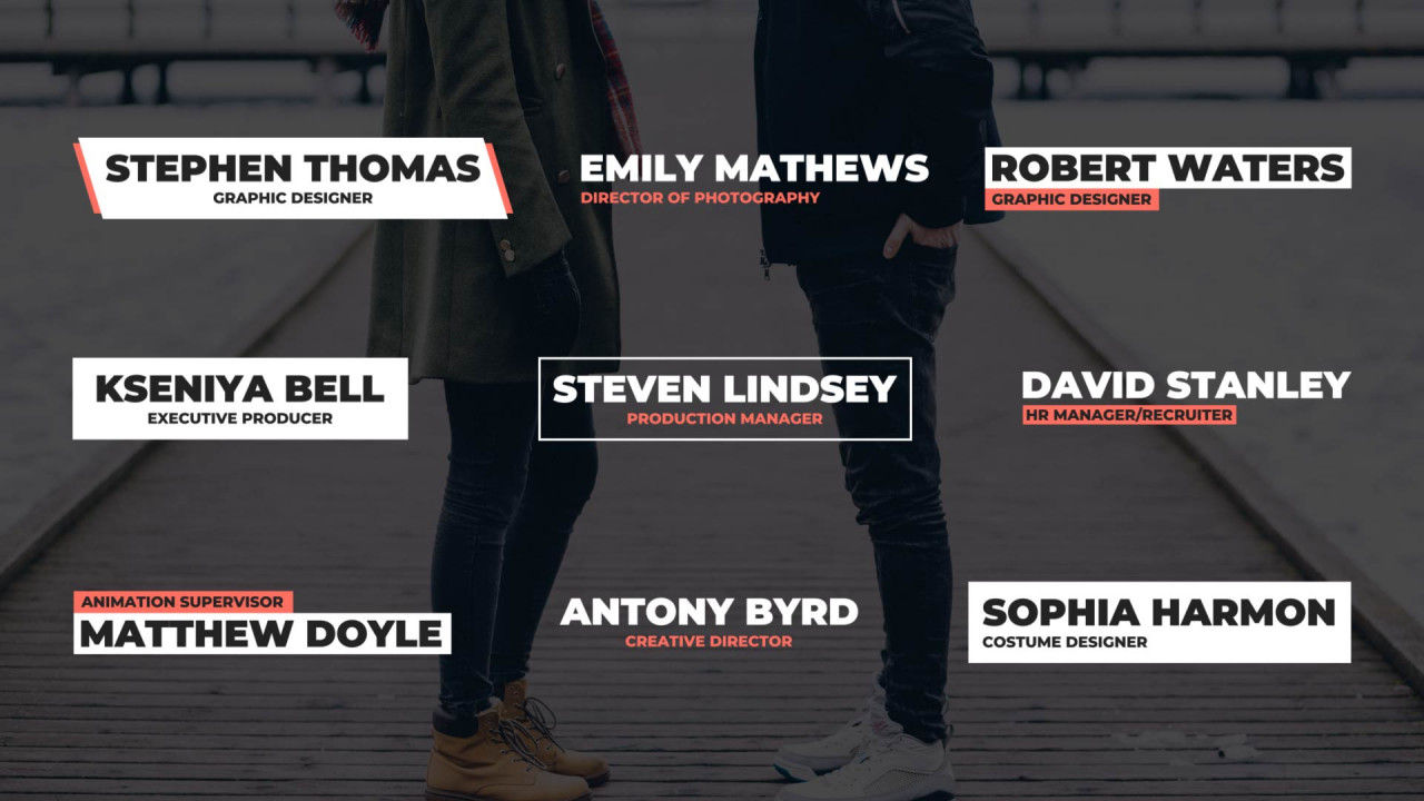 9个整洁的动画下三分之一ae标题模板