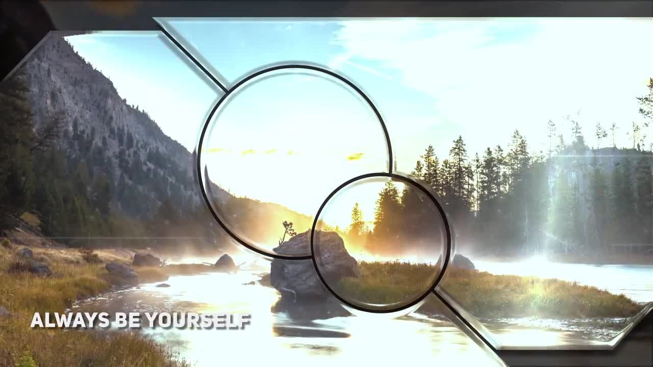 玻璃幻灯片效果广告照片素材库精选AE模板