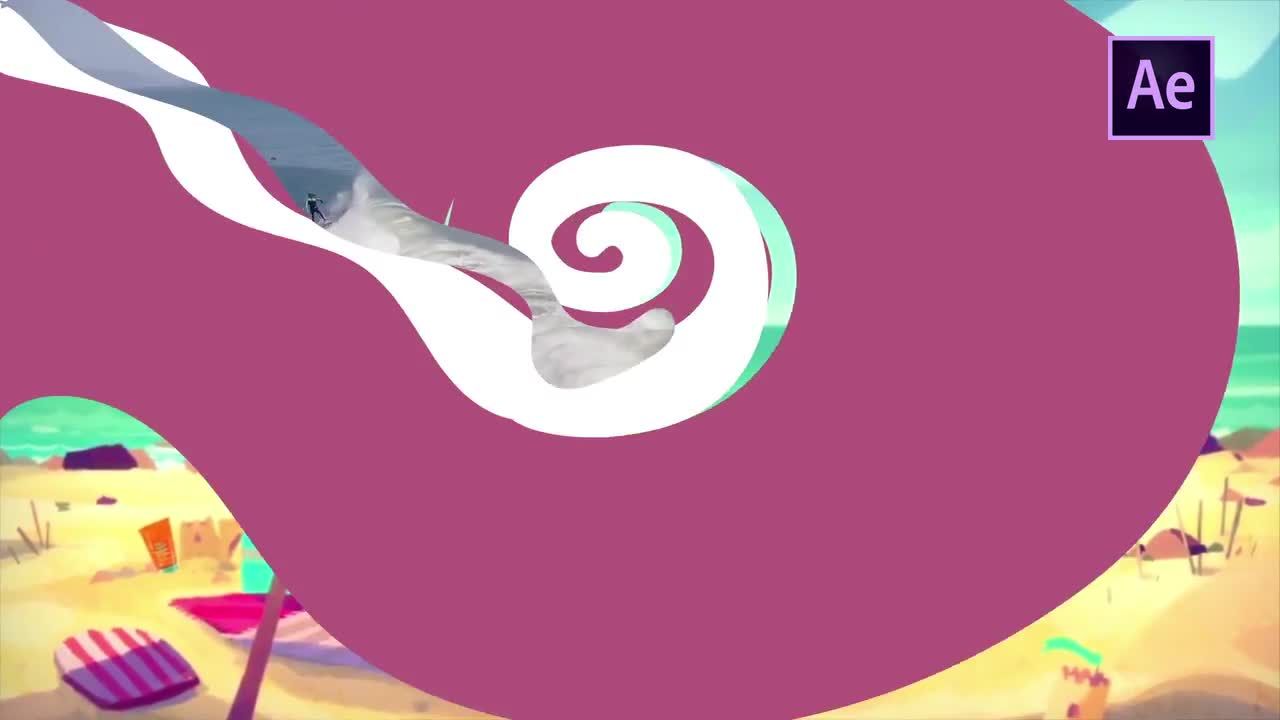 搞笑手绘卡通过渡儿童电视节目素材库精选AE模板