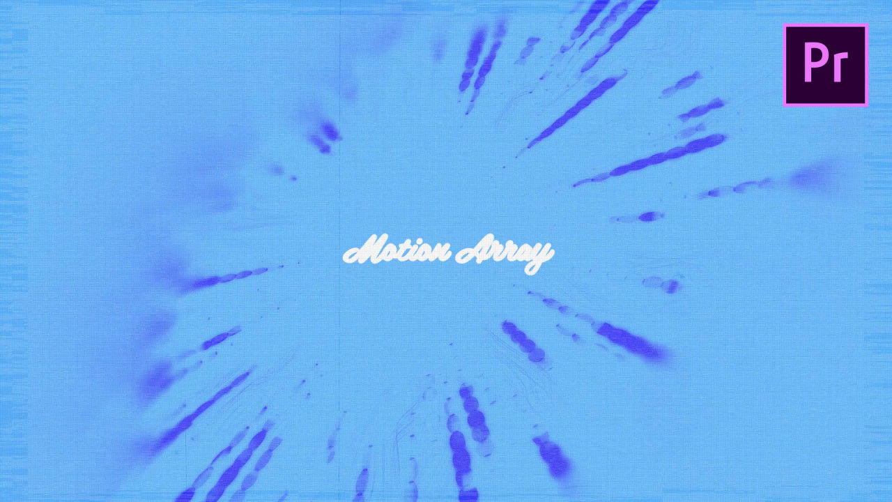 声波扩散色彩分离文字Logo动画素材库推荐PR模板