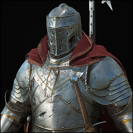 中世纪国家戟兵士兵素材之家精选3D模型