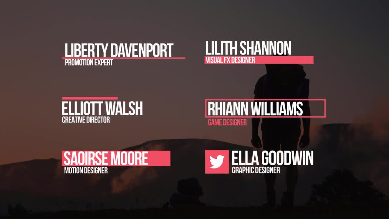 6个独特的现代下三分之一动画标题素材库精选AE模板