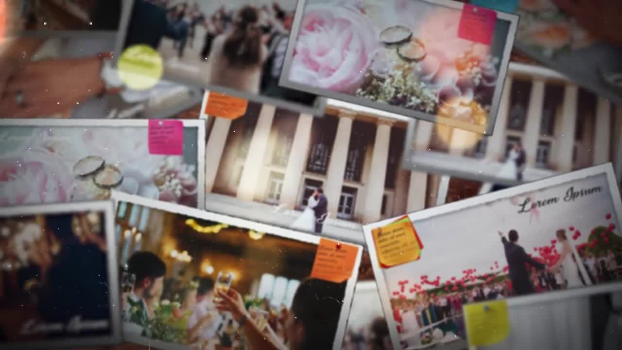 时尚华丽精美的相框和便条纸展示照片素材库精选AE模板