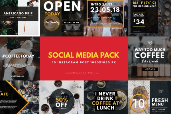 社交媒体新媒体Banner广告模板素材库精选v01 Social Media Banners 01