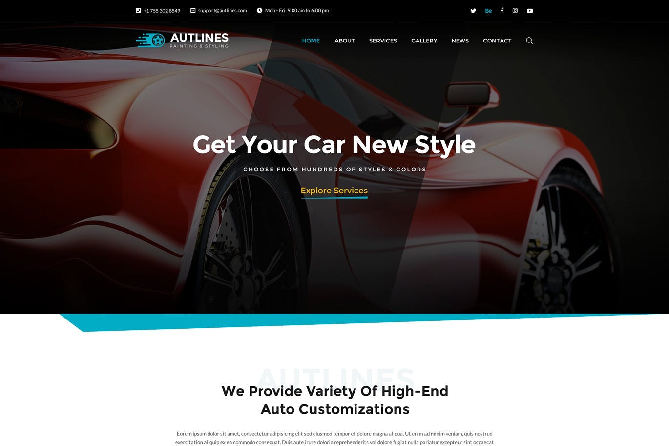 汽车经销商/4S店网站HTML模板素材库精选 Autlines – Autodealer HTML Template插图(3)