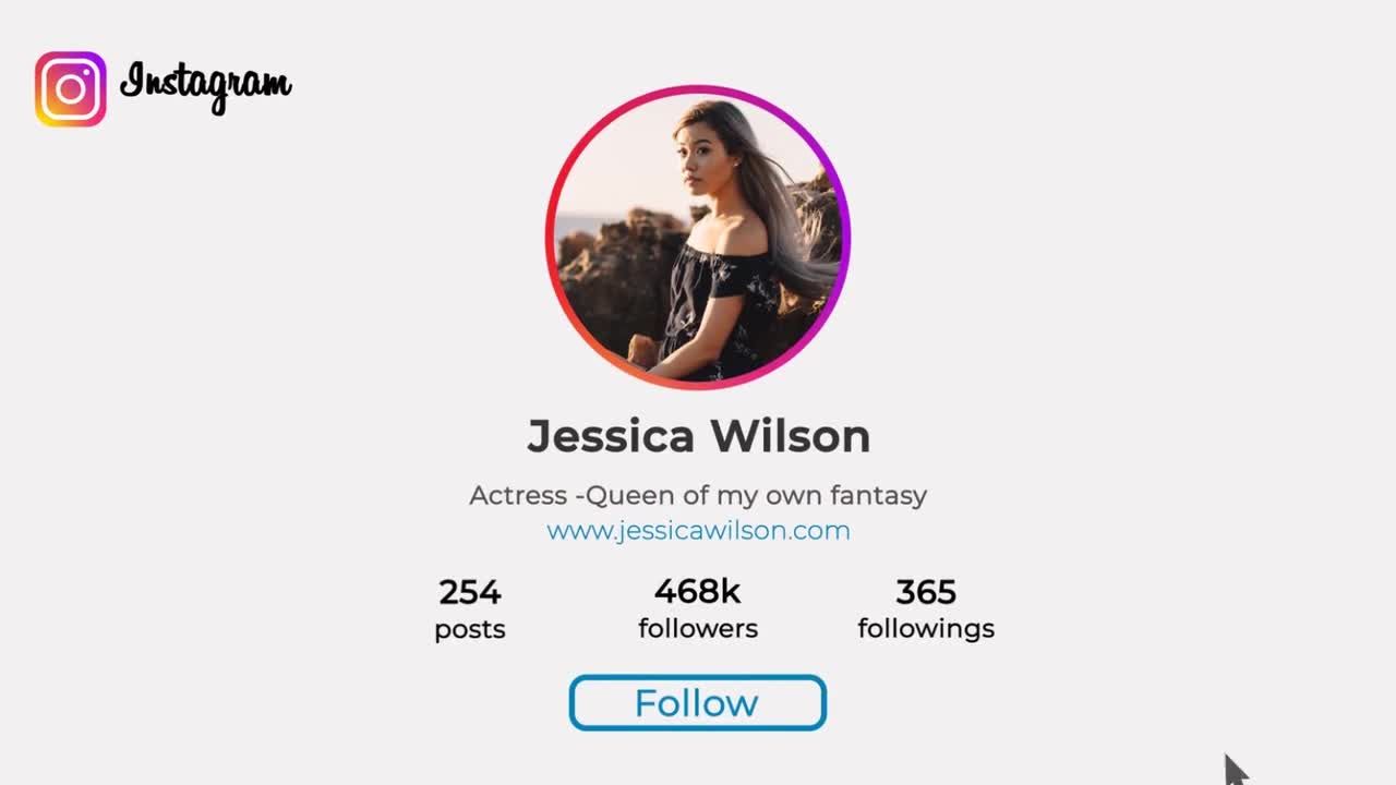 时尚动画设计的个人简历作品展示片头素材库精选AE模板