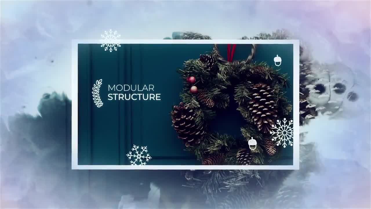 明亮而漏光的动态效果圣诞节幻灯片素材库精选AE模板