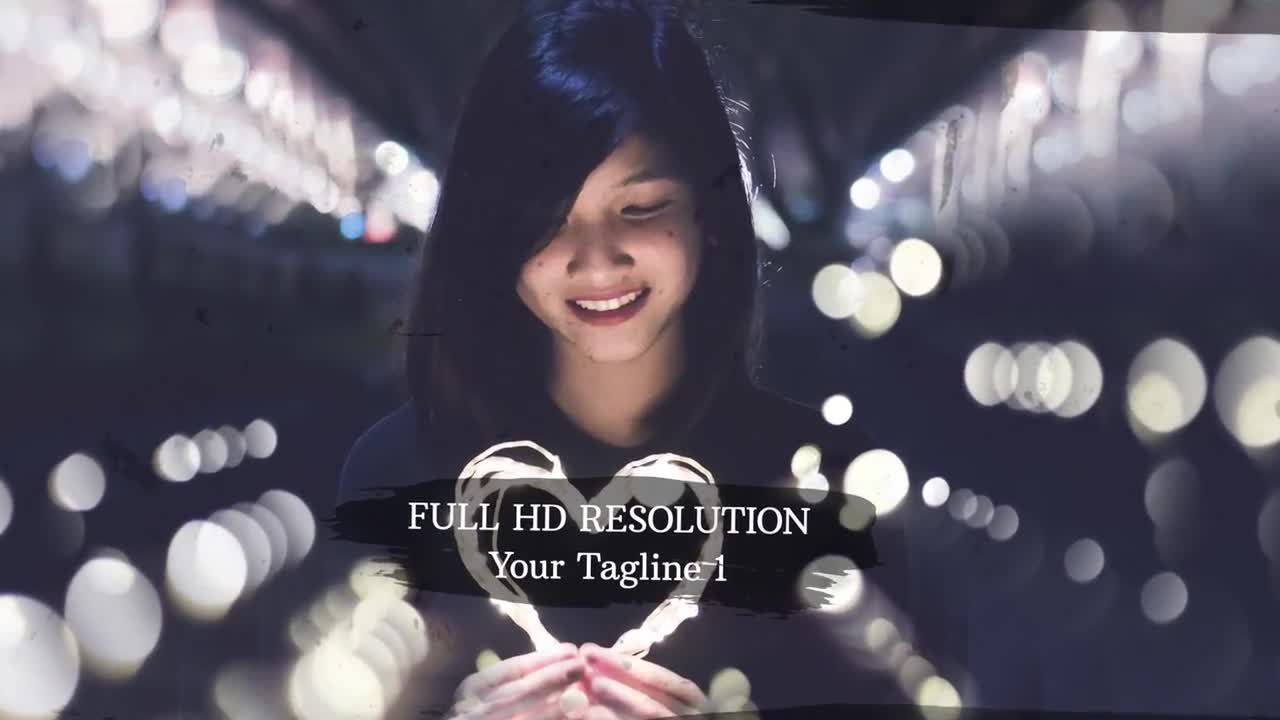 画笔视差效果幻灯片素材库精选AE模板