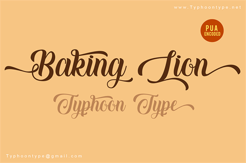 Baking Lion – Personal Use font素材之家精选英文字体