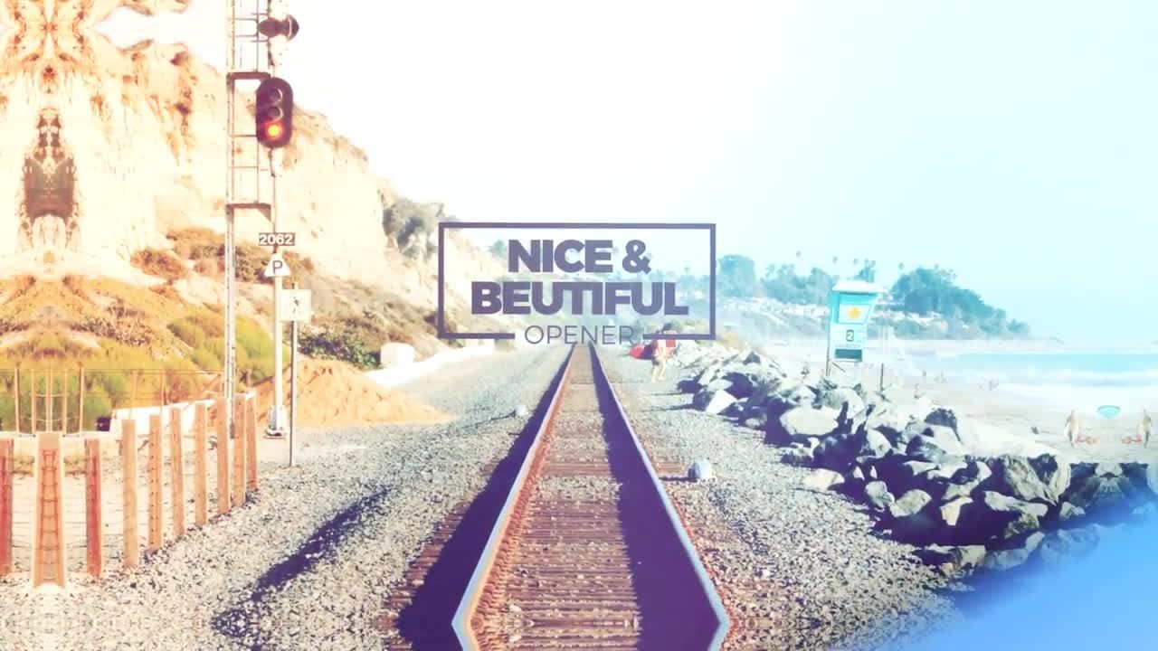 简洁的电影开场白幻灯片素材库精选AE模板