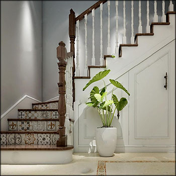 地中海楼梯和楼梯下的储物间素材之家精选3D模型