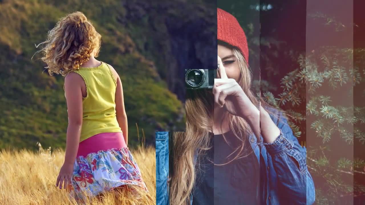 时尚且高度正面的幻灯片素材库精选pr模板