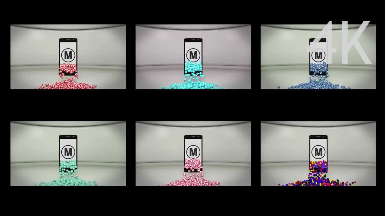 动态掉落的小球产品介绍logo展示素材库精选AE模板