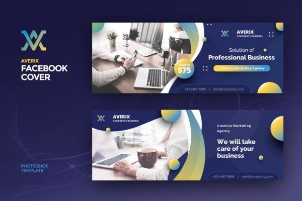 创意营销推广代理公司Facebook主页封面设计模板素材库精选 Facebook Cover