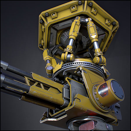 科幻安全炮塔素材之家精选3D模型