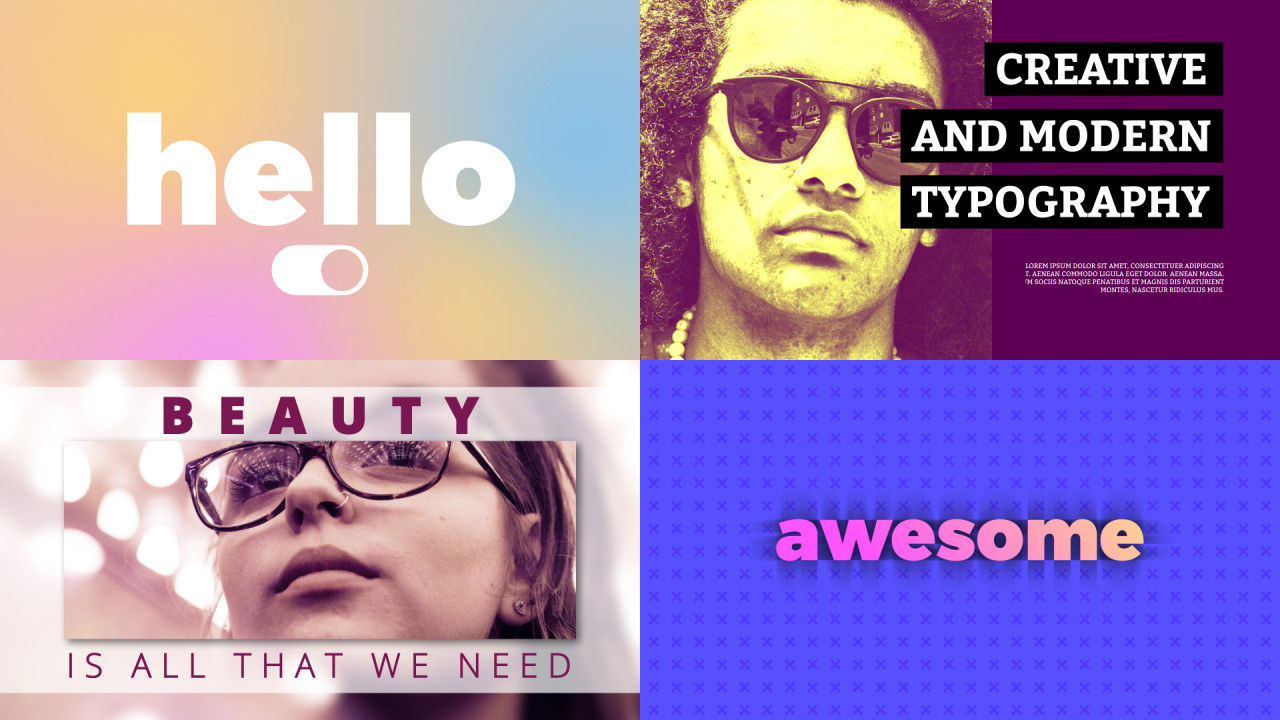 12个创造性的动画电视节目排版标题素材库推荐PR模板