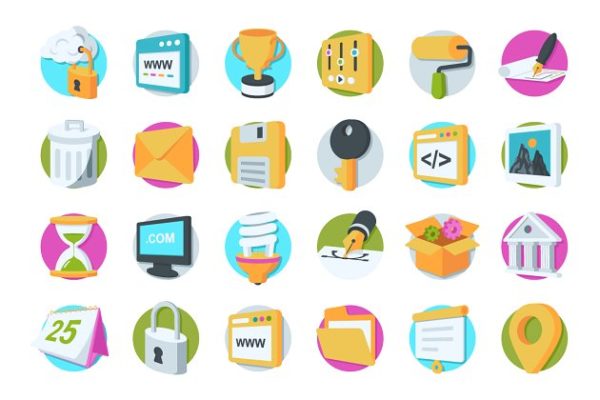 36枚设计&amp;编程主题图标 36 Web Design and Development Icons