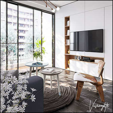现代客厅场景素材之家精选3D模型By Le Vu Vuong