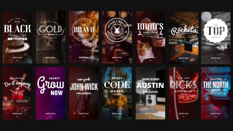 干净时尚的Instagram照片故事素材库精选AE模板