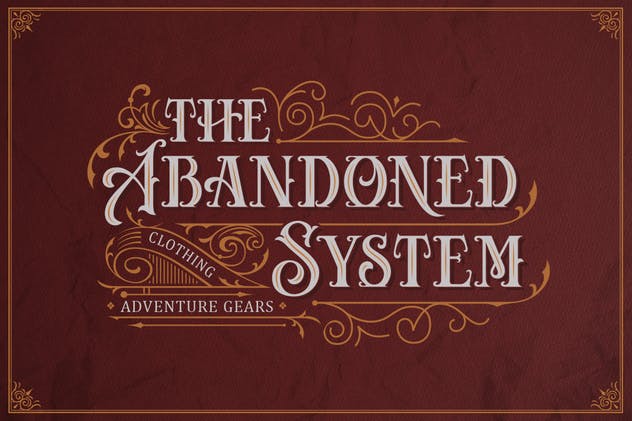 维多利亚风格复古英文衬线字体 Carllosta – Layered Font (+EXTRAS)插图(1)