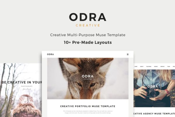 10款多功能Muse网站模板素材库精选 ODRA – Multi-Purpose Muse Template