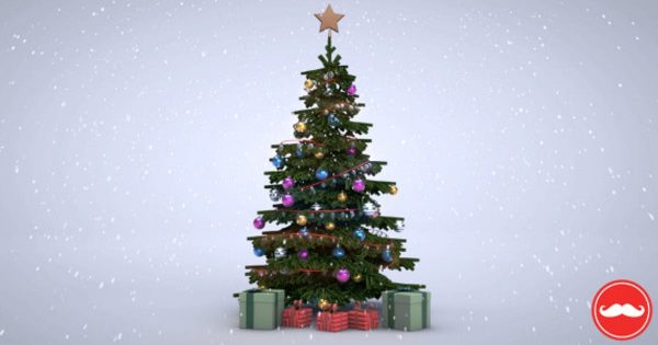 3D雪景圣诞树logo演示素材库精选AE模板 3D Christmas Tree