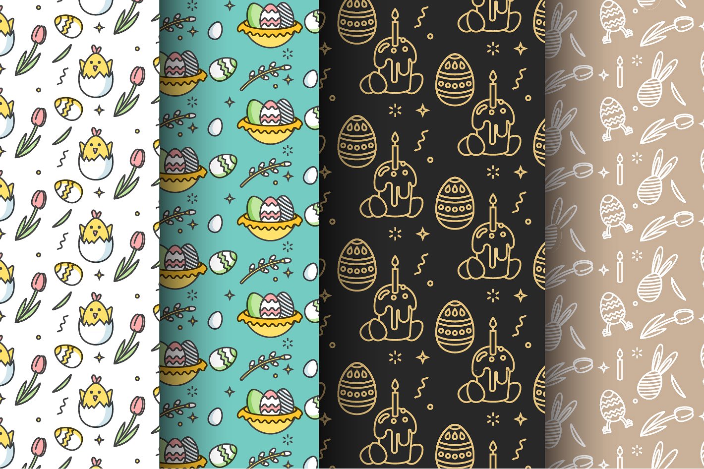 高品质的线性复活节图标插图(7)