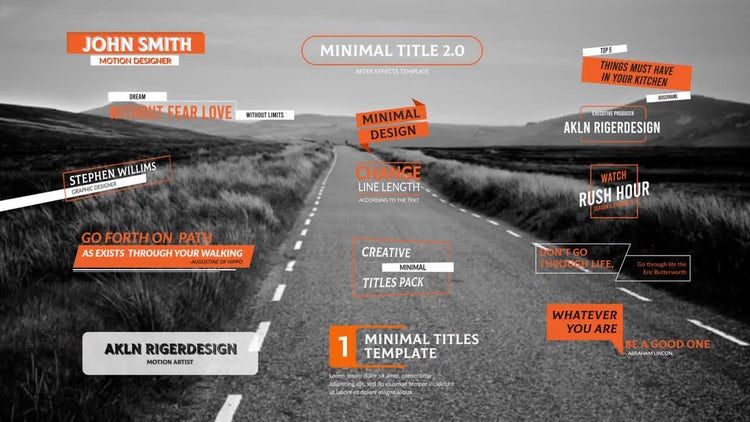 15个独特标题素材库精选AE模板