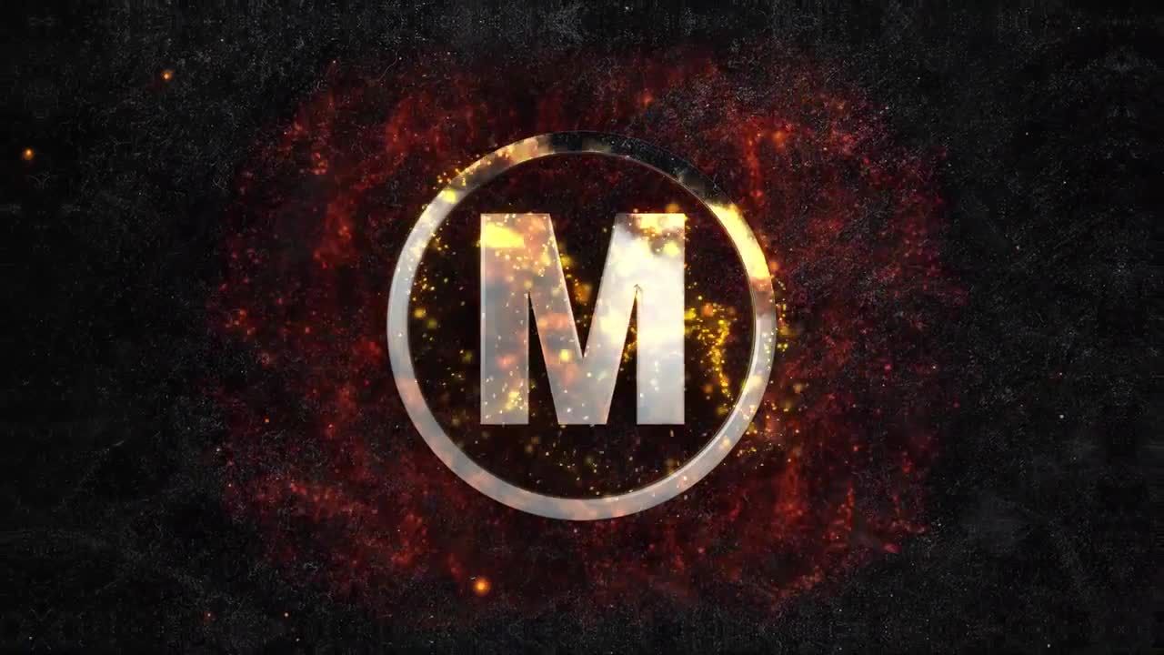 史诗般的时尚火徽标展示素材库精选AE模板