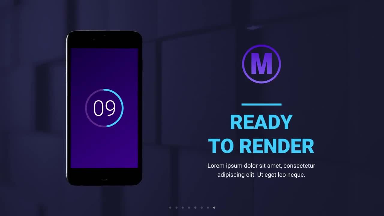 超现代游戏或手机应用程序展示ae模板