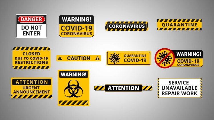 12组干净独特的警示标题素材库精选AE模板