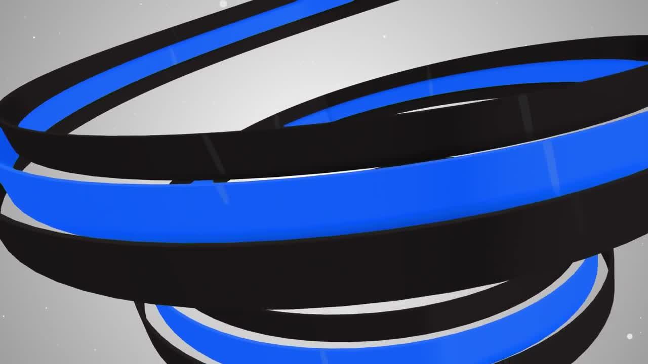 3D色带线标志展示动画素材库精选AE模板