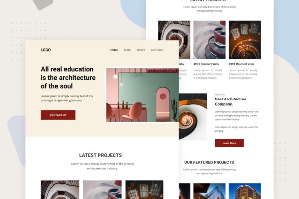 建筑设计工作室推广EDM邮件模板素材库精选下载 Architectur – Email Newsletter