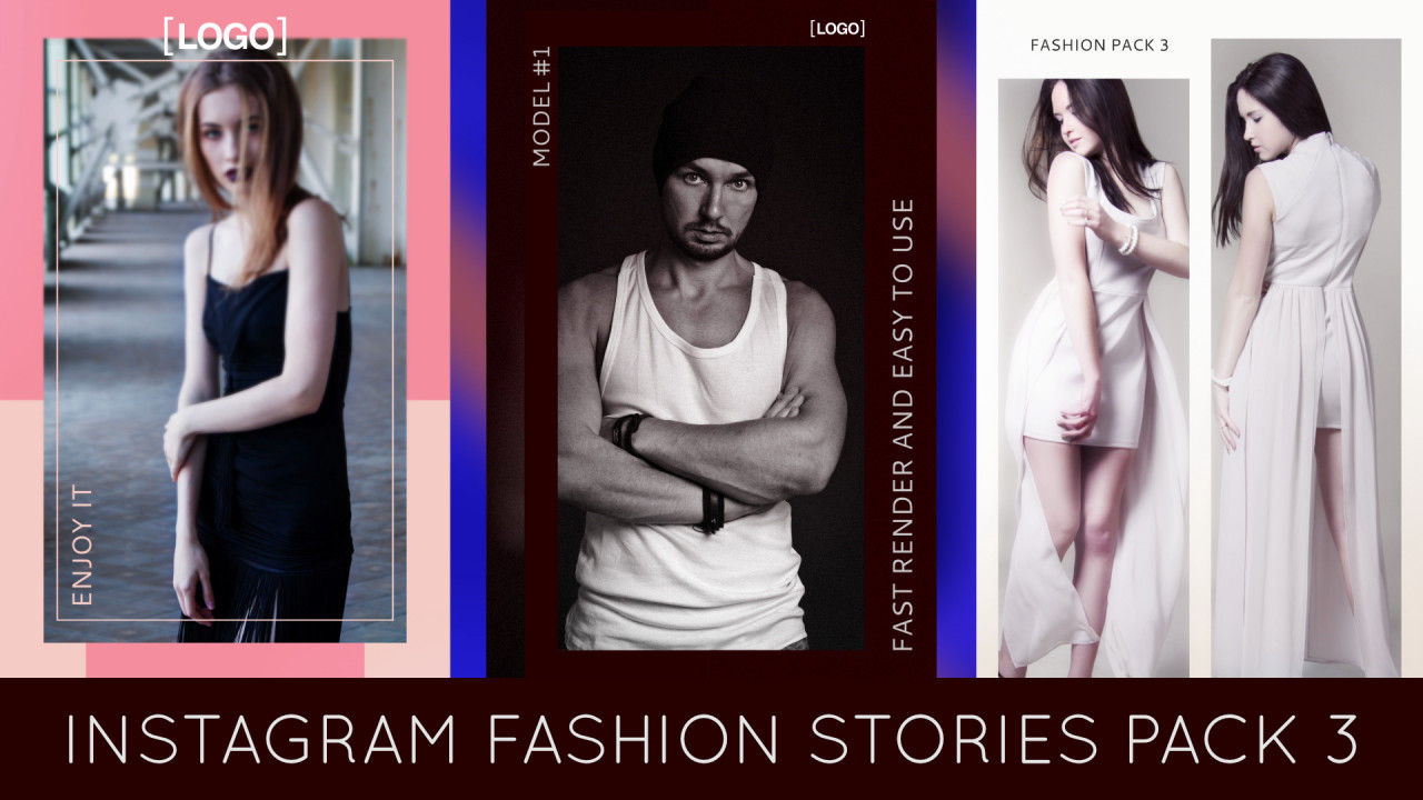 Instagram时尚故事包3素材库精选AE模板