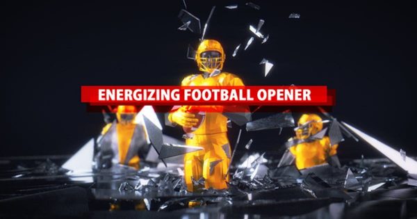 劲爆美式足球橄榄球节目开场特效素材库精选AE模板 Energizing Football Opener