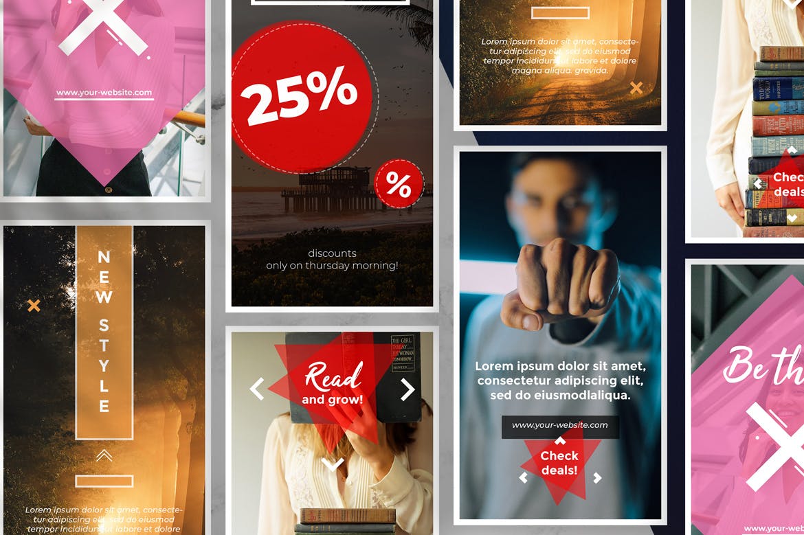 Instagram社交品牌促销广告设计模板素材库精选 Instagram Stories Pack插图(4)